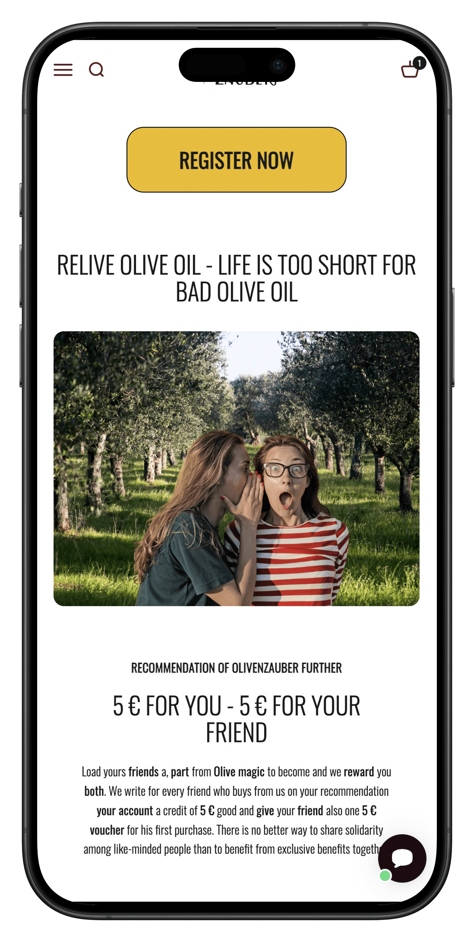 olivenzauber referral page