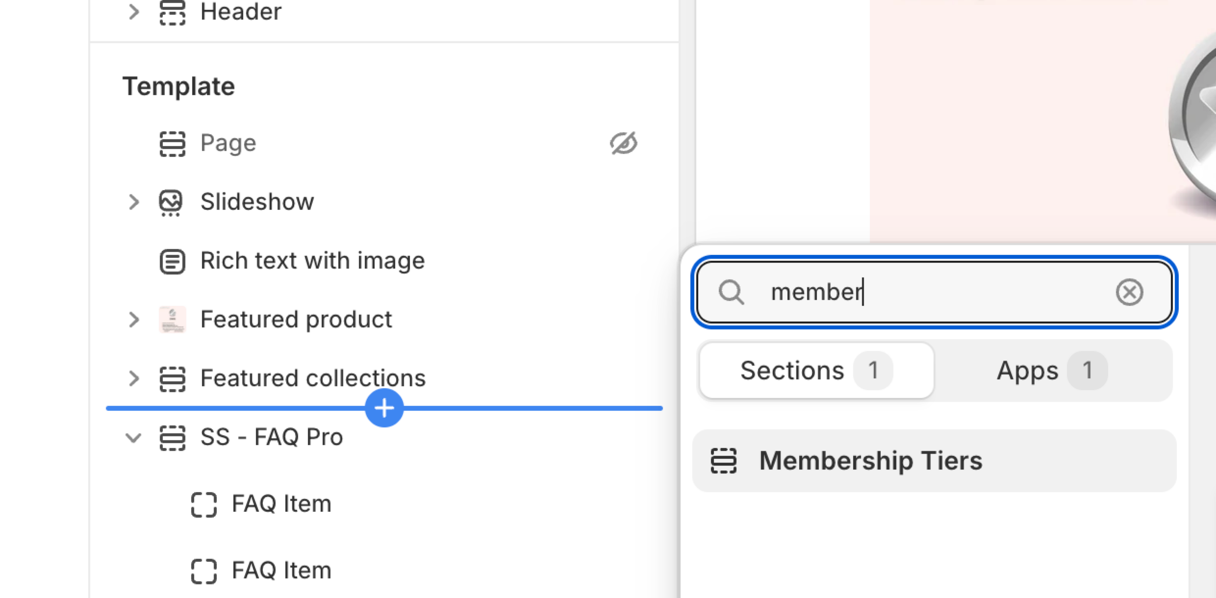 memberr shopify store credit membership section theme editor
