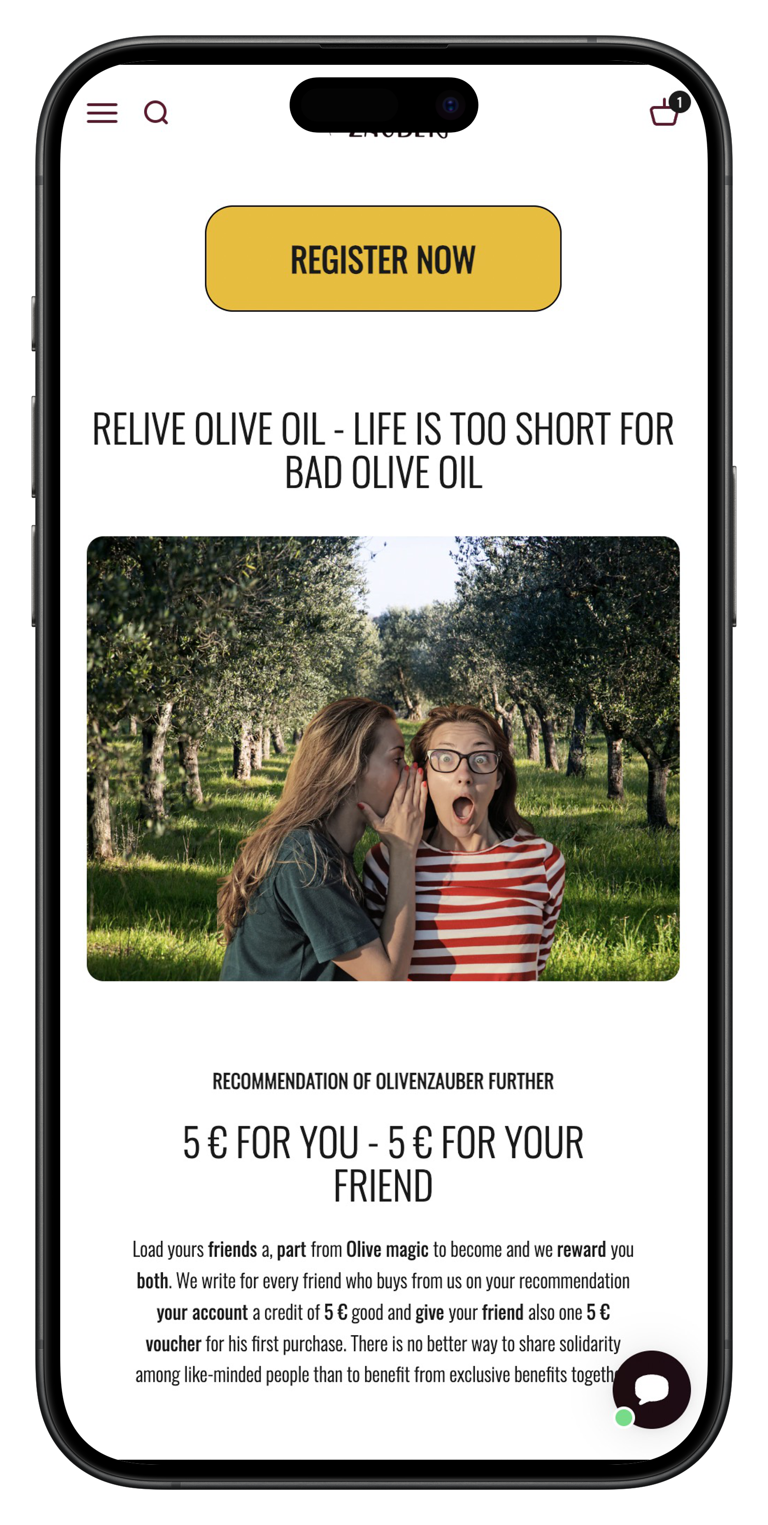 olivenzauber referral page