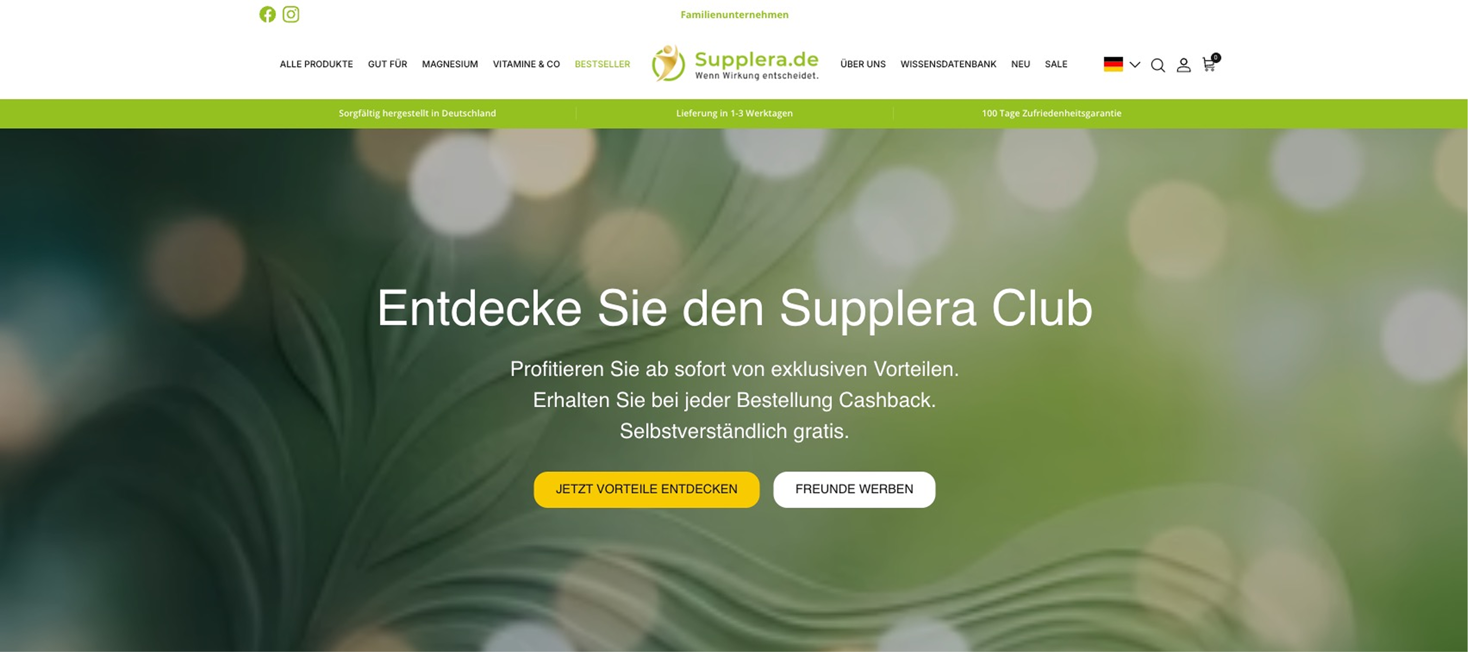Supplera Club Landingpage