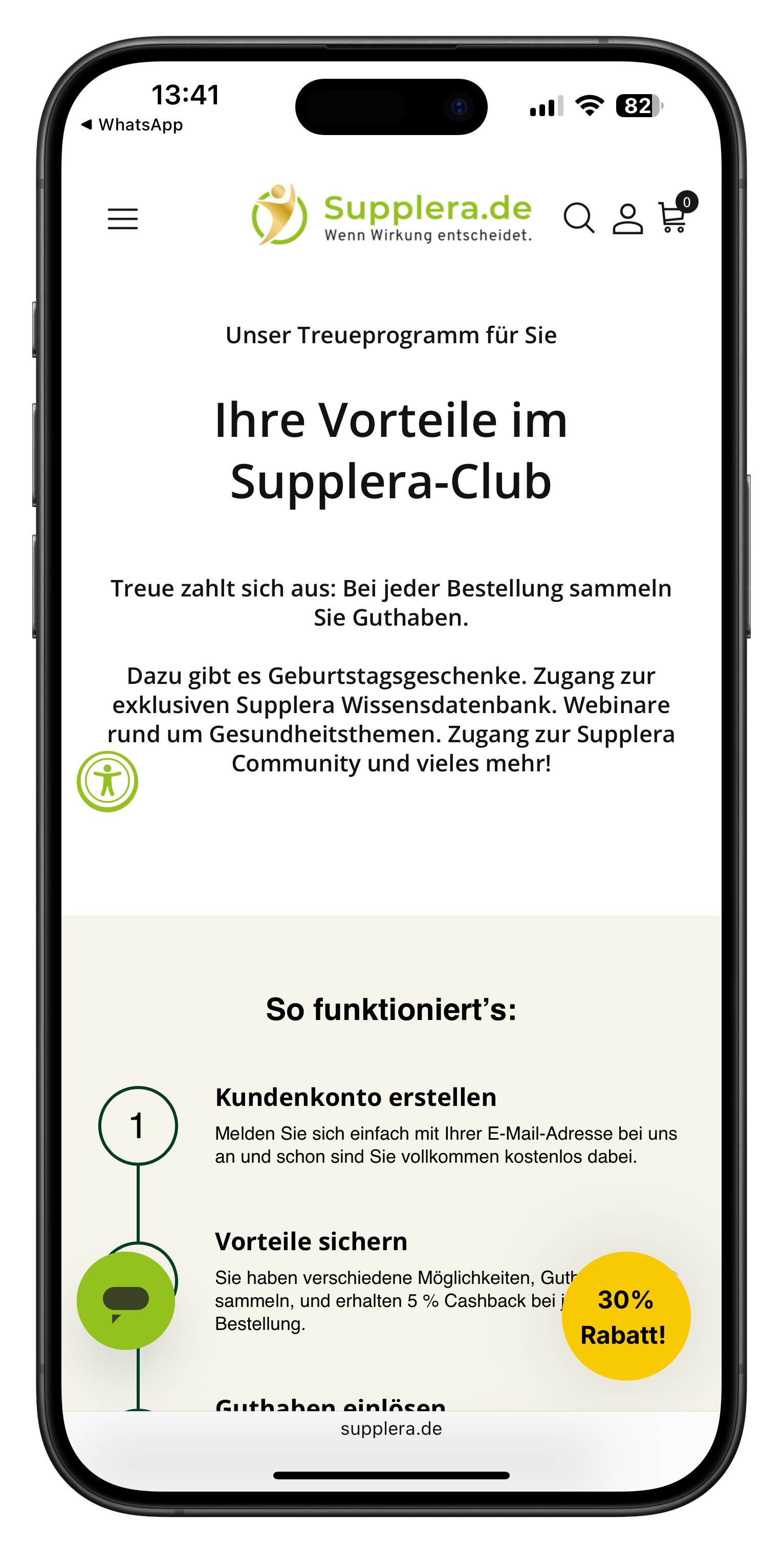 Supplera Checkout mit Guthaben-Einlösung
